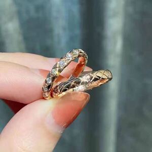 chanel香奈儿戒指 18k金coco菱格纹星星满钻彗星男女情侣对戒二手