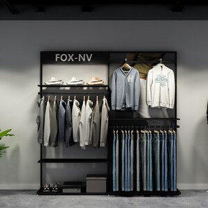 挂衣架陈列架落地式上墙店铺货架男服装店展示架男装休闲商务