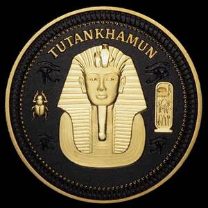 所罗门2022年图坦卡蒙- 镀金纪念币古埃及黄金面具纪念币