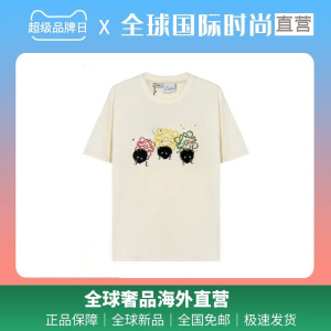 西班牙代购 loewe/罗意威 千与千寻联名款小煤球刺绣t恤男女同款