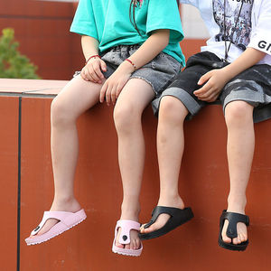 夏季儿童夹脚凉鞋男女童凉鞋新款休闲简约沙滩鞋中大童厚底人字拖