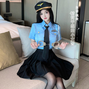 空姐制服性感cos女警服装职业装角色扮演海军纯欲主播变装套装