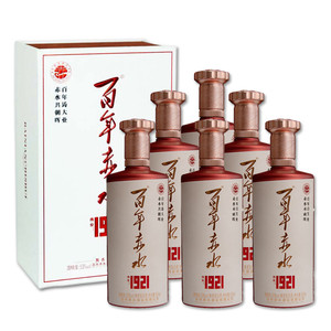 百年赤水 1921伟业(30)酱香型白酒茅台古镇纯粮食酒53度礼盒装6瓶