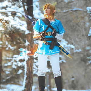 林克cos服装 塞尔达传说cosplay荒野之息 link英杰服游戏周边全套