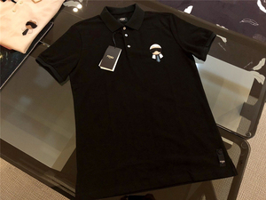 22夏季新款fendi/芬迪经典老佛爷t恤纯棉翻领男女同款短袖polo衫