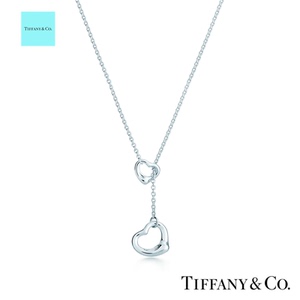 tiffany蒂芙尼项链双心吊坠925纯银锁骨链男女情人节礼物生日