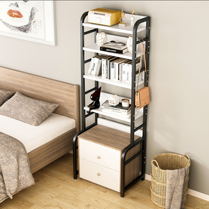 床头柜上的置物架收纳架卧室小型窄夹缝床头增高书架落地高款简易