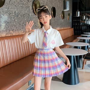 女童jk裙子原创正版制服夏装儿童洋气网红日系学院风短袖夏季套装