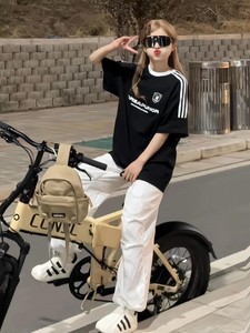 炸街运动服套装女夏季学生韩版宽松时尚短袖长裤休闲两件套跑步潮