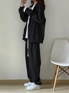 纯棉运动服套装女春秋学生韩版宽松时尚洋气卫衣休闲两件套跑步潮