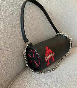 克罗心chrome小水桶包grinds单肩包链条包腋下包2022夏十字架女包