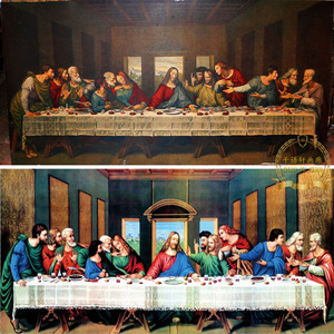 最后的晚餐装饰画潮流潮牌清明上河图客厅沙发背景墙装饰kaws挂画