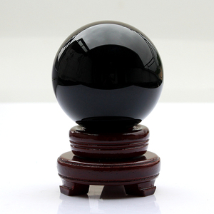 黑色k9人造水晶球玄关隔断屏风客厅办公室家居卧室客厅办公桌摆件