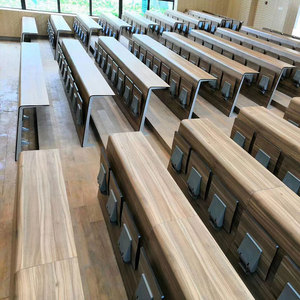 多媒体阶梯教室课桌椅报告厅联排固定脚椅子