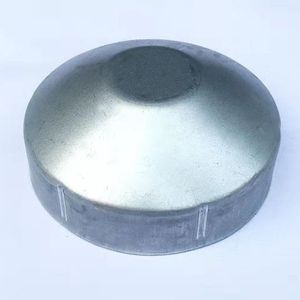 圆管帽交通隔离桩顶盖防雨上盖免焊接护栏盖帽装饰盖铁艺柱头配.