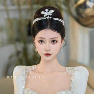 新款韩式超闪水钻新娘皇冠公主跟妆摄影礼服婚纱生日王冠成人配饰