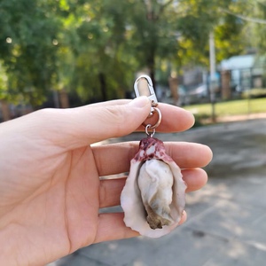 仿真生蚝钥匙扣创意搞怪挂件钥匙扣