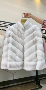新款进口獭兔毛皮草外套女短款立领韩版宽松显瘦大衣冬季加厚