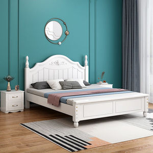 珞玲珑美式实木床主卧双人床白色欧式公主床现代简约轻奢白色床 5