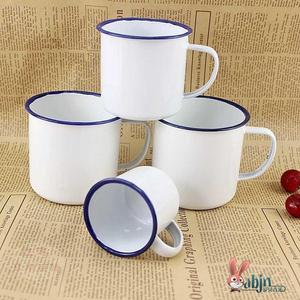 搪瓷缸搪瓷杯铁杯怀旧经典白色茶缸搪瓷口杯搪瓷杯子解放茶杯茶盅
