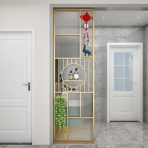 简约现代长虹玻璃客厅隔断屏风进门入户遮挡玄关洗漱台旁屏风隔断