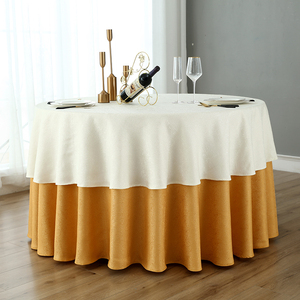 酒店纯色桌布圆形高档餐厅饭店大圆桌布简约宴会台布定制布艺