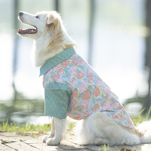 狗狗衣服夏天大狗背心裙子衬衫情侣装萨摩耶柴犬纯棉吊带中型犬