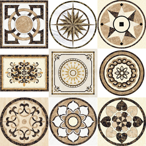 天然大理石电梯地面水刀拼花石材欧式中式客厅玄关入户波导线定制