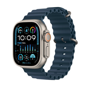 23款 Apple Watch Ultra2 苹果手表49mm钛金属表壳 海洋表带