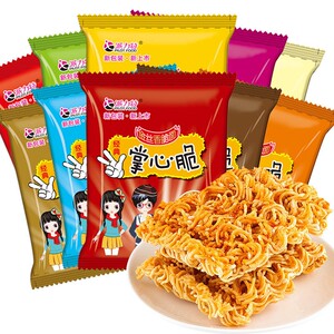 派力特干脆面掌心脆干吃面混装8090后怀旧休闲零食方便面整箱