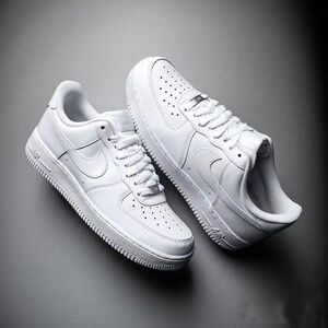 nike耐克空军一号af1纯白小白鞋小麦色男女高低帮板鞋cw2288-111
