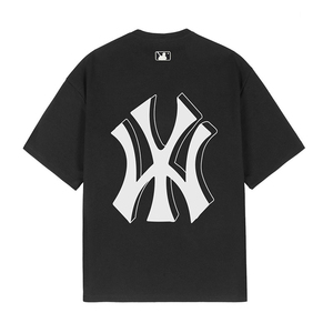 mlb bigct官方男女情侣t恤队标洋基队ny短袖运动休闲宽松潮牌上衣