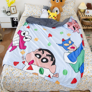 四季通用3D豆豆毯卡通小男孩儿童宝宝安抚毛毯卧室沙发双人大盖毯