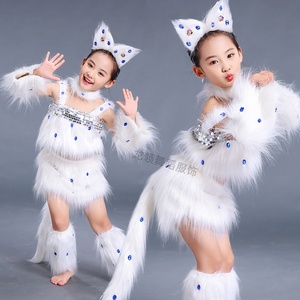 学猫叫舞蹈跳舞衣儿,童小动物服波斯猫表演服元旦小猫咪服装演出