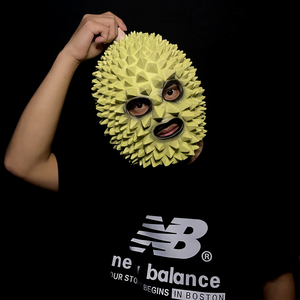 榴莲头套全脸搞怪沙雕道具葡萄橙子菠萝面具可爱节日演出直播道具