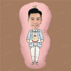 周柏豪人形抱枕来图定u做靠垫枕头版娃娃玩偶生日礼物