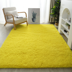 金黄色客厅ins地毯卧室家用满铺房间茶几少女床边长毛绒拍照地垫