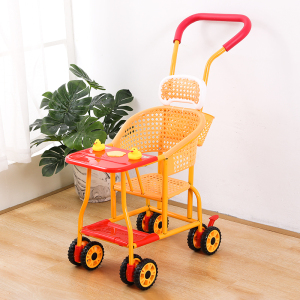 儿童推椅四脚藤椅婴儿推车防腾滕縢6个月3岁小遮阳夏季凉椅编织条