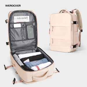 werocker短途旅行双肩包女大容量背包可套拉杆箱行李包通勤电脑包