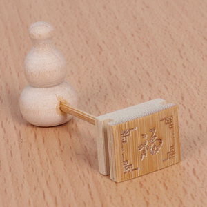 绣眼鹩哥鸟笼水果叉鸟食杯把杯托鸟笼啄珠制竹子乌木画眉挡水葫芦