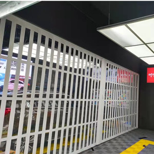 洗车房pvc折叠门汽车美容商场店铺透明隔断门防尘防水隔温推拉门