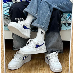 不一样的情侣鞋子 小白鞋女2022夏季新款ins小怪兽休闲运动板鞋男