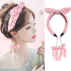 假耳环发箍流苏耳坠发饰韩国头箍蝴蝶结发带时尚小清新发卡子头饰