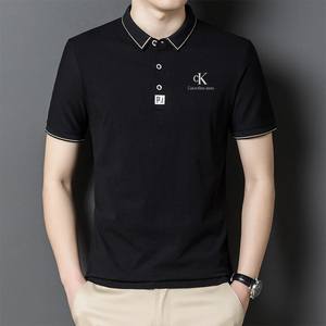 ck男士polo衫男短袖夏季薄款修身t恤翻领休闲潮牌高端潮流上衣