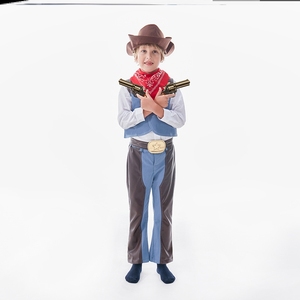 幼儿童万圣节服装西部牛仔west cowboy衣服男孩表演服圣诞节cos