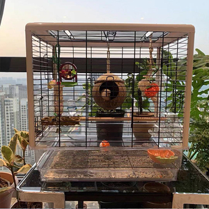 鸟笼鹦鹉笼绣眼鸟笼哈根画眉玄凤鸟笼大号笼子鹦鹉专用大鸟笼观赏