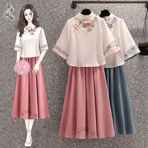 000人付款天猫唐装夏装女中国风妈妈夏季改良汉服大码高端连衣裙宽松