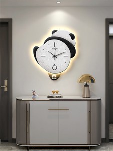 动态时钟花瓣旋转机械动态个性时钟新款艺术创意挂钟壁灯装饰钟表