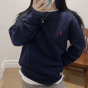 rl超大码保罗polo套头卫衣女纯棉宽松运动长袖卫衫女装针织衫毛衣