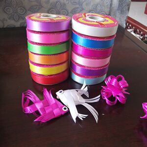 手工折风铃彩带包装diy材料多彩色生日装饰气球扎带绑绳塑料丝带